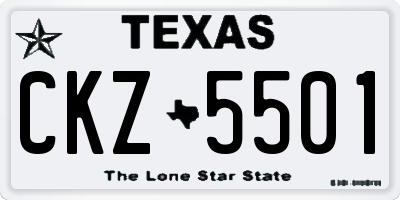 TX license plate CKZ5501