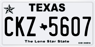 TX license plate CKZ5607