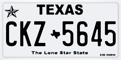 TX license plate CKZ5645