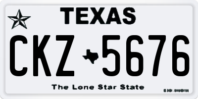 TX license plate CKZ5676