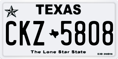 TX license plate CKZ5808