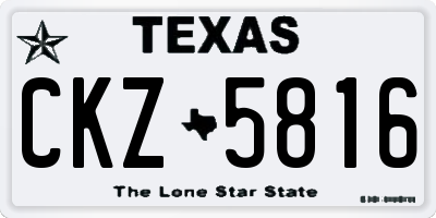 TX license plate CKZ5816
