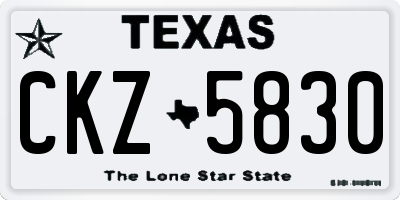 TX license plate CKZ5830