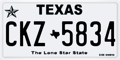 TX license plate CKZ5834