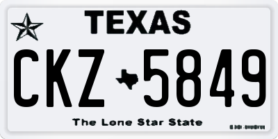TX license plate CKZ5849