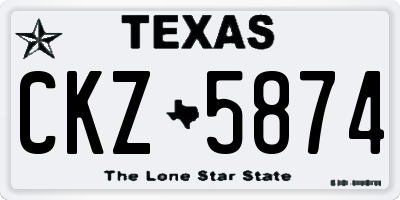 TX license plate CKZ5874