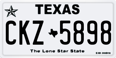 TX license plate CKZ5898