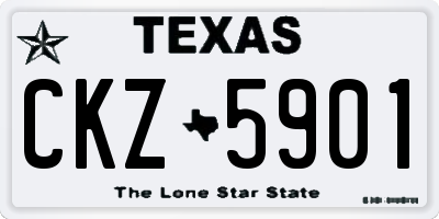 TX license plate CKZ5901