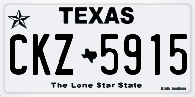 TX license plate CKZ5915