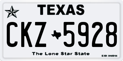 TX license plate CKZ5928