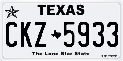 TX license plate CKZ5933