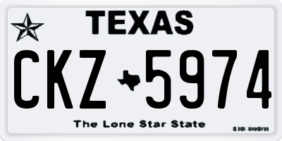 TX license plate CKZ5974