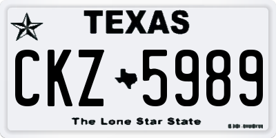 TX license plate CKZ5989