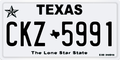 TX license plate CKZ5991