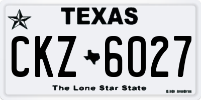TX license plate CKZ6027