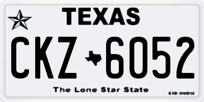 TX license plate CKZ6052