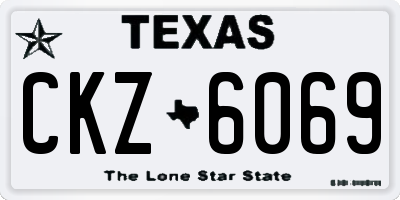 TX license plate CKZ6069