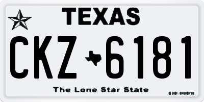 TX license plate CKZ6181