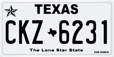 TX license plate CKZ6231