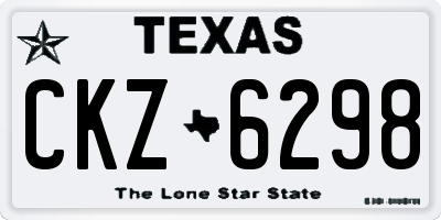 TX license plate CKZ6298