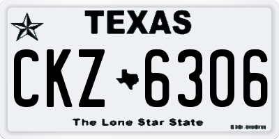TX license plate CKZ6306