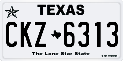 TX license plate CKZ6313