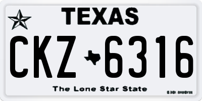TX license plate CKZ6316