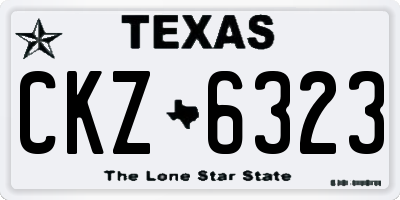 TX license plate CKZ6323