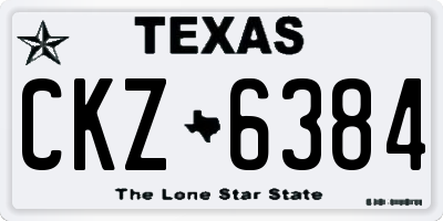 TX license plate CKZ6384