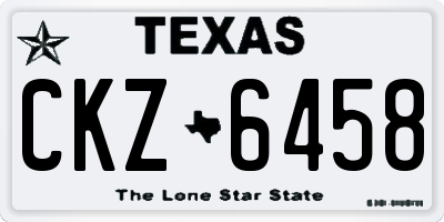 TX license plate CKZ6458