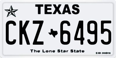 TX license plate CKZ6495