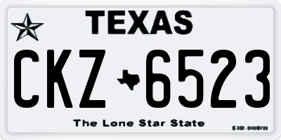 TX license plate CKZ6523