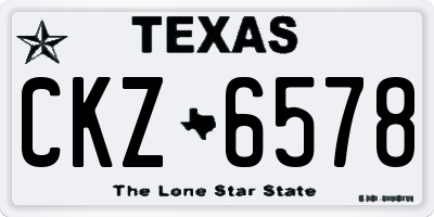 TX license plate CKZ6578