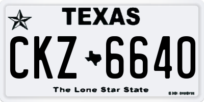 TX license plate CKZ6640
