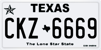 TX license plate CKZ6669