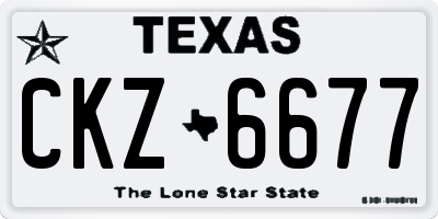 TX license plate CKZ6677