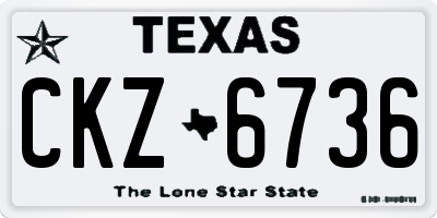 TX license plate CKZ6736