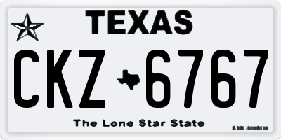 TX license plate CKZ6767