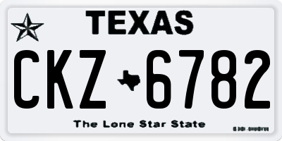 TX license plate CKZ6782