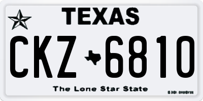 TX license plate CKZ6810