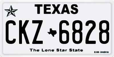 TX license plate CKZ6828