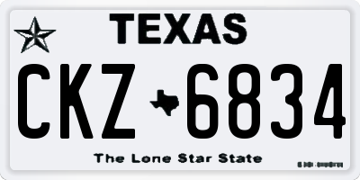 TX license plate CKZ6834