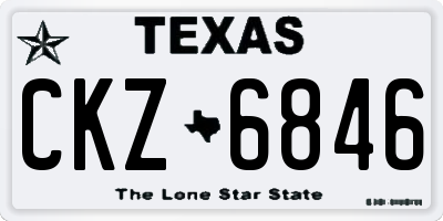 TX license plate CKZ6846