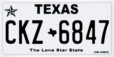 TX license plate CKZ6847