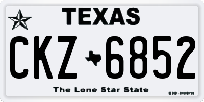 TX license plate CKZ6852