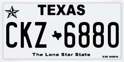 TX license plate CKZ6880