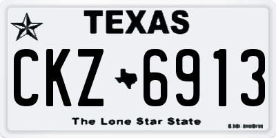TX license plate CKZ6913