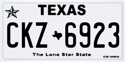 TX license plate CKZ6923