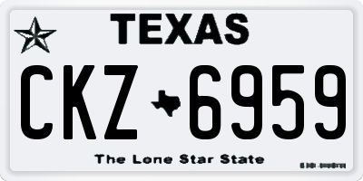 TX license plate CKZ6959