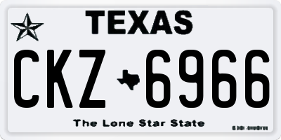 TX license plate CKZ6966